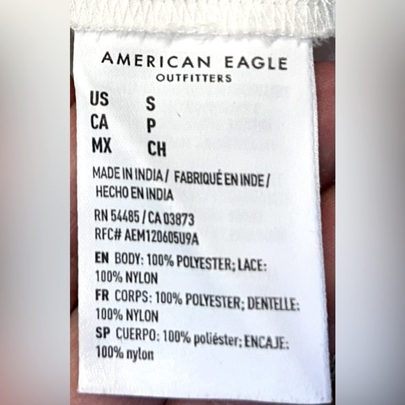 NWT American Eagle Floral Lace Trim Cami Tank Top with Adjustable Straps, Small - Picture 9 of 11